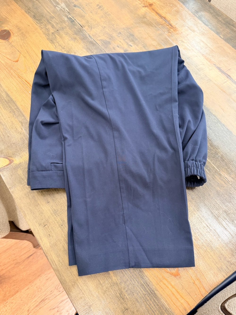 Catherines Navy Pull-On Elastic Waist Pants